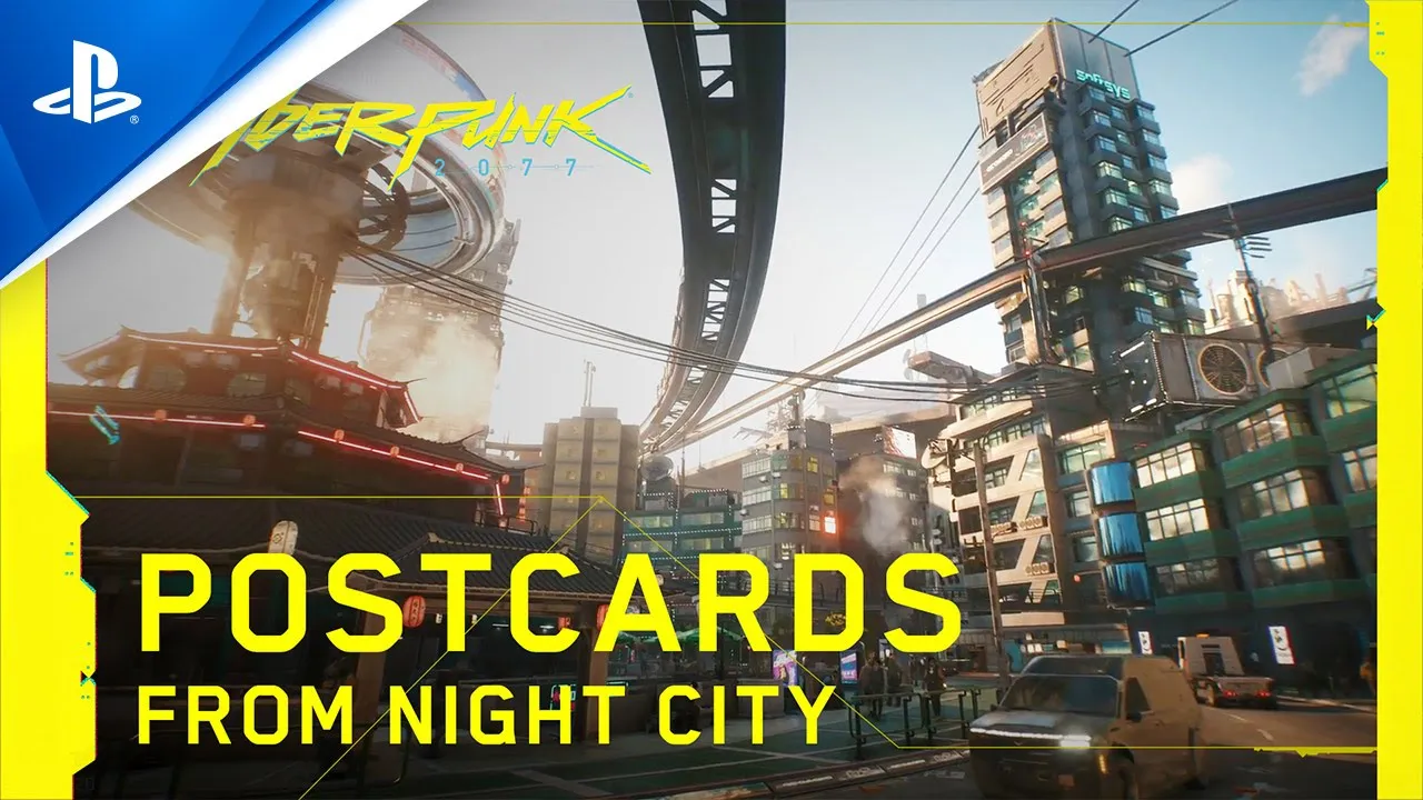 Cyberpunk 2077 - Vidéo Carte postale de Night City