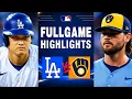 Los Angeles Dodgers vs Milwaukee Brewers Full Game Highlights August 14 2026 MLB Season