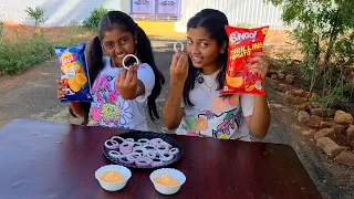 10min Onion Ring Fry | Bingo Onion Rings VS Lays Onion Rings  😋 Kutty chef Diya 👩‍🍳 cooking 