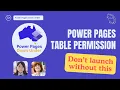 Power Pages Table Permissions Don t Launch Without This
