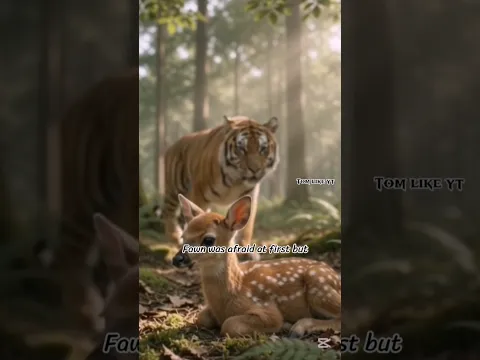 A Tiger Protected an Orphaned Fawn… What Happened Next Was Beautiful #shorts