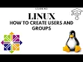 Learning LINUX CentOS From Scratch How to Create Users and Groups in LINUX