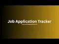 Job Application Tracker Build a Job Application Tracker with Python Streamlit