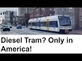 Only in America Diesel Tram in Camden New Jersey River Line