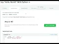 Say Hello World With Python HackerRank