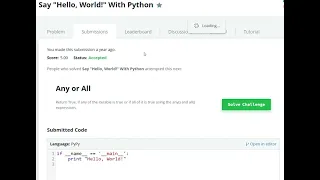 Say Hello World With Python HackerRank