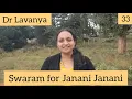 Lagu Swaram for Janani Janani by Play back Singer and Voice culture Trainer Dr Lavanya