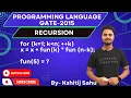 Programming Language GATE-2015 Problem Solution