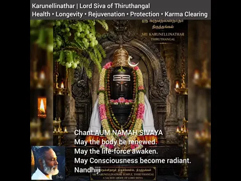 Karunellinathar | Lord Siva of Thiruthangal- Nandhiji #Mantra #Health #Longevity