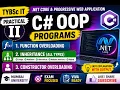 TYBScIT Practical - 2 Part-1 C OOP Programs Function Constructor Overloading Inheritance