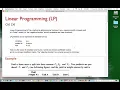 L12 - LinearProgramming