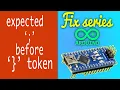 Arduino expected before token
