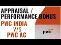 Year end Salary Hike Appraisal and Performance Bonus PwC India VS PwC AC