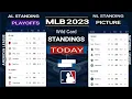 MLB Playoff Picture 2023 Updated Standings Wild Card Seedings and Bracket MLB standings today