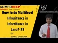How to do Multilevel Inheritance in Inheritance in Java CORE JAVA Tutorial www compuhelp in