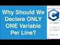 Declare One Variable Per Line Coding Style Advantages C Programming Tutorial