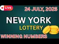 New York Midday Lottery Results For - 24 Jul 2025