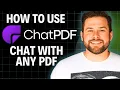 How to Use ChatPDF Chat with Any PDF Using AI Free Tool