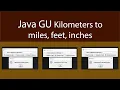 Java Application kilometers to miles feet inches