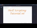 Shell Scripting - Tutorial 06 Read User Input