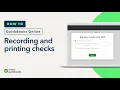 How to record print checks in QuickBooks Online