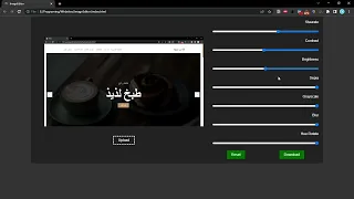 Create a photo editor using HTML CSS JavaScript