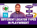 Playwright TypeScript Locator Types in Playwright GetByRole Label Text Placeholder etc