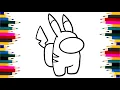 Among Us Pikachu Coloring Pages - How to Draw Among Us