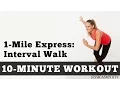1 Mile Express Interval Walk - Low Impact Cardio You Can Do At Home In A Small Space