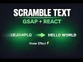 GSAP Animation with ReactJs Scramble-Text plugin