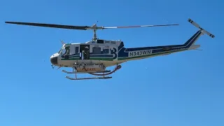 DNR Bell UH-1H Iroquois N343WN Departing The Cowlitz County Fair Grounds