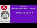 Angular Interview What is npm in angular