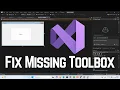 How To Fix Missing Toolbox Option In Visual Studio WinForms Update