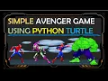 How to create a simple Action Game like Spiderman vs Hulk using python turtle graphics Python Game