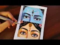 SHIV Ji and PARVATI Mata Beautiful Drawing How to Draw Shiv Parvati