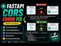 FastAPI CORS Error Fix What is CORS FastAPI CORS Middleware Explained