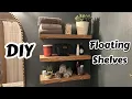 DIY Floating Shelves in Bathroom