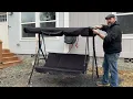 Outdoor Porch Swing with Canopy Review 3-Seat Patio Swing