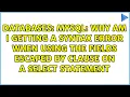MySQL Why am I getting a syntax error when using the FIELDS ESCAPED BY clause on a select