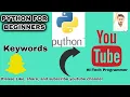Python Reserved words or Keywords in hindi