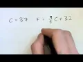 Let C 37 and Solve for F F C 32