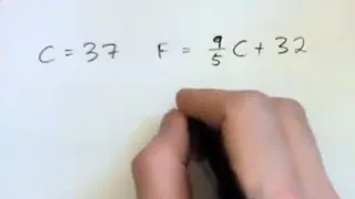 Let C 37 and Solve for F F C 32