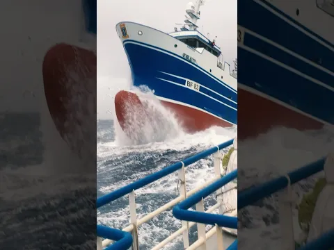 Fishing Trawler VS. Massive Waves!