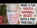 Free Printable Snowball Display Snowball Decor Winter Decor Easy Christmas Craft Idea
