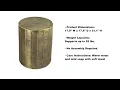 Chris Side Table Antique Brass - 109320