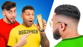 I Taught A BEGINNER Barber How To Do A PERFECT FADE crazy results