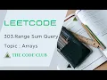 Range Sum Query Solution to Leetcode problem 303 DSA Arrays Easy Python3 code