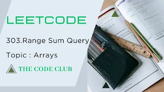 Range Sum Query Solution to Leetcode problem 303 DSA Arrays Easy Python3 code