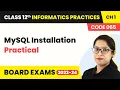 MySQL Installation Practical Code 065 Class 12 Informatics Practices Chapter 1 2022-23