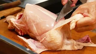 الطعام الياباني مهارات قطع الدجاج ياكيتوري اليابان 